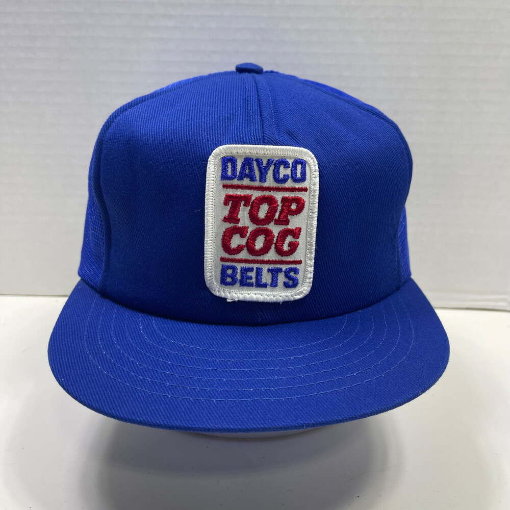 Vintage Trucker Hat Blue Dayco Top Cog Belts Patch Hat Snap Back Swingster USA